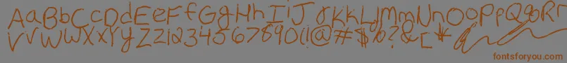 Police Erin s Handwriting – polices brunes sur fond gris