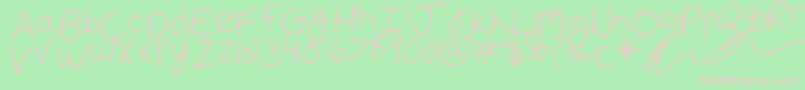 Police Erin s Handwriting – polices roses sur fond vert