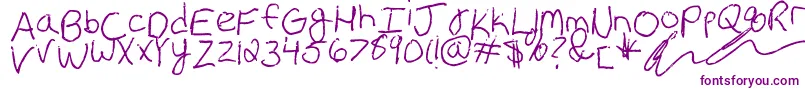 Erin s Handwriting-Schriftart – Violette Schriften