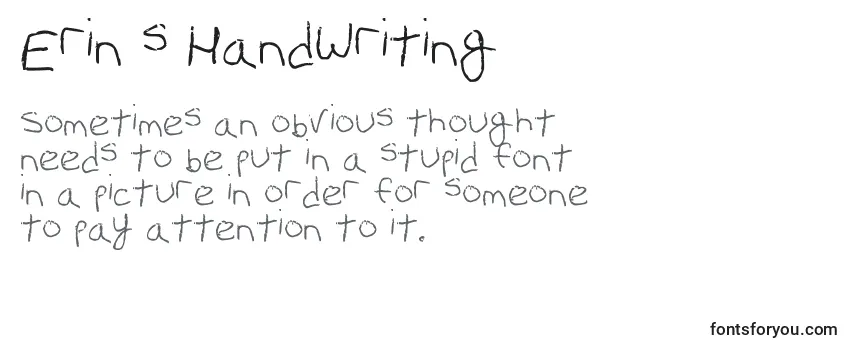 Шрифт Erin s Handwriting