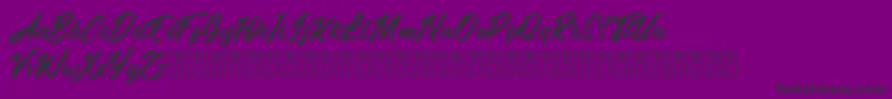 Erisblue Bold FREE FOR PERSONAL USE ONLY-Schriftart – Schwarze Schriften auf violettem Hintergrund