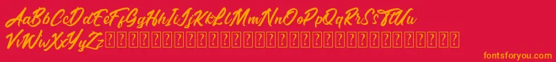 Erisblue Bold FREE FOR PERSONAL USE ONLY Font – Orange Fonts on Red Background