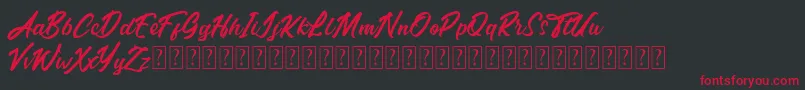 Erisblue Bold FREE FOR PERSONAL USE ONLY Font – Red Fonts on Black Background