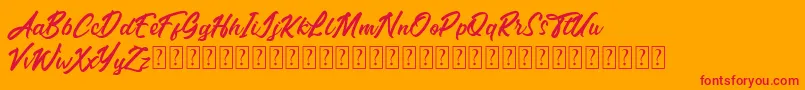 Erisblue Bold FREE FOR PERSONAL USE ONLY Font – Red Fonts on Orange Background