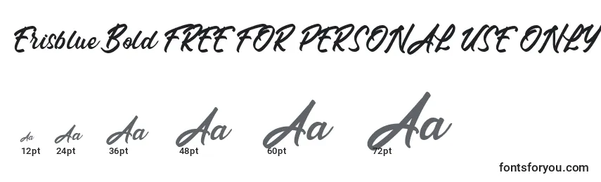 Erisblue Bold FREE FOR PERSONAL USE ONLY Font Sizes