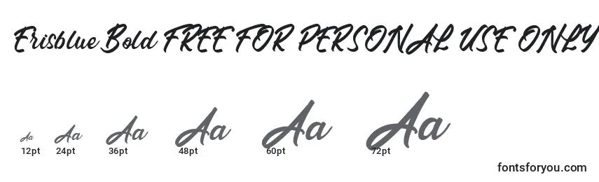 Größen der Schriftart Erisblue Bold FREE FOR PERSONAL USE ONLY