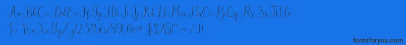Eritta Font – Black Fonts on Blue Background