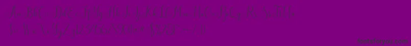 Eritta-Schriftart – Schwarze Schriften auf violettem Hintergrund