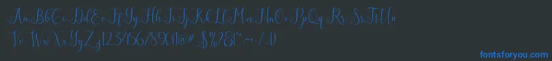 Eritta Font – Blue Fonts on Black Background