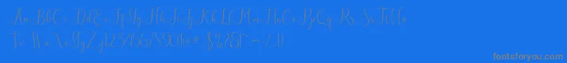 Eritta Font – Gray Fonts on Blue Background