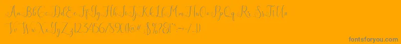 フォントEritta – オレンジの背景に灰色の文字