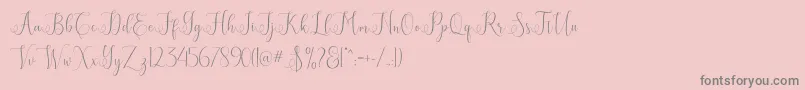Eritta-Schriftart – Graue Schriften auf rosa Hintergrund
