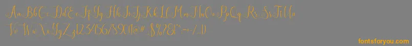Weitere Informationen zur Eritta-Schriftart Eritta-Schriftart – Orangefarbene Schriften auf grauem Hintergrund