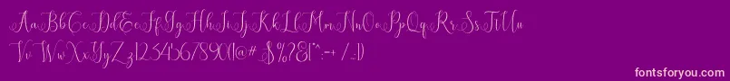 Eritta-Schriftart – Rosa Schriften auf violettem Hintergrund