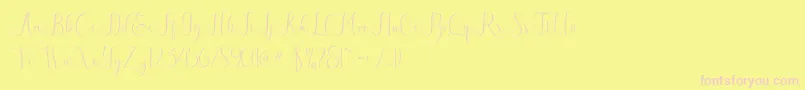 Eritta Font – Pink Fonts on Yellow Background