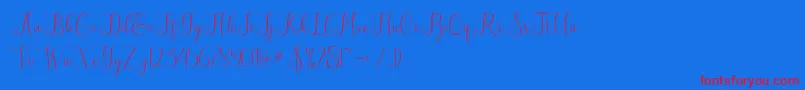 Eritta Font – Red Fonts on Blue Background