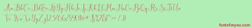 Eritta Font – Red Fonts on Green Background