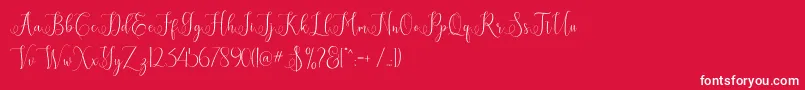 Eritta Font – White Fonts on Red Background