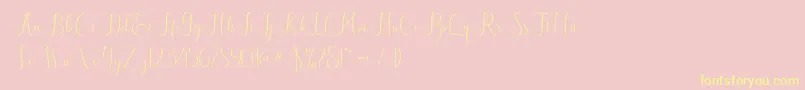 Eritta Font – Yellow Fonts on Pink Background