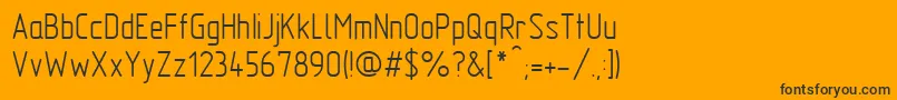 Fonte GostTypeAu – fontes pretas em um fundo laranja