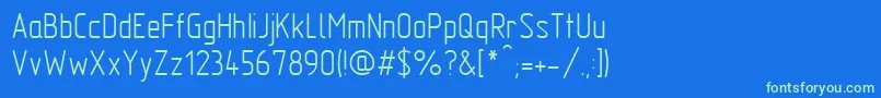 GostTypeAu Font – Green Fonts on Blue Background