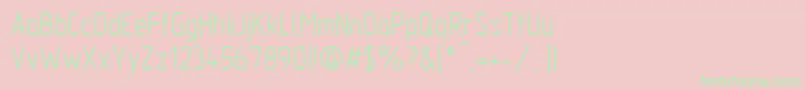 フォントGostTypeAu – ピンクの背景に緑の文字