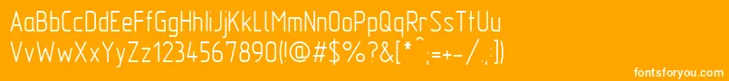 GostTypeAu Font – White Fonts on Orange Background