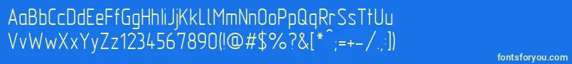 Fonte GostTypeAu – fontes amarelas em um fundo azul