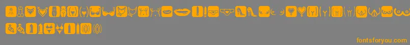 EroticSymbols Font – Orange Fonts on Gray Background