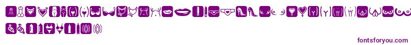 EroticSymbols Font – Purple Fonts on White Background