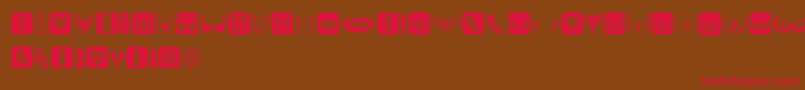 EroticSymbols Font – Red Fonts on Brown Background