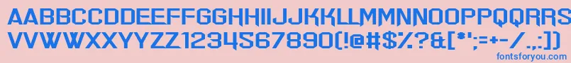 Err Hostess Font – Blue Fonts on Pink Background