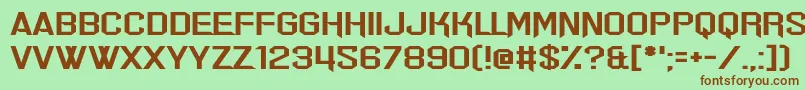 Err Hostess-fontti – ruskeat fontit vihreällä taustalla