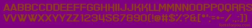 Err Hostess-Schriftart – Braune Schriften auf violettem Hintergrund