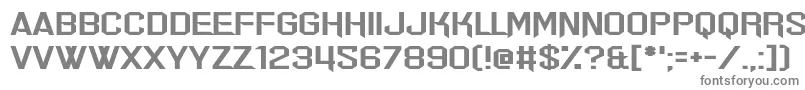 Err Hostess-fontti – harmaat kirjasimet valkoisella taustalla