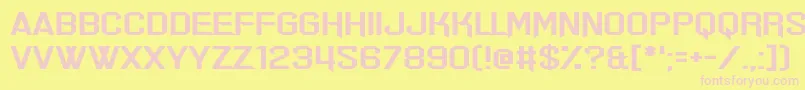 Err Hostess Font – Pink Fonts on Yellow Background