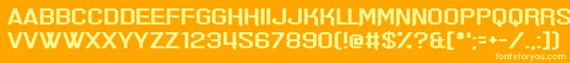 Err Hostess Font – Yellow Fonts on Orange Background