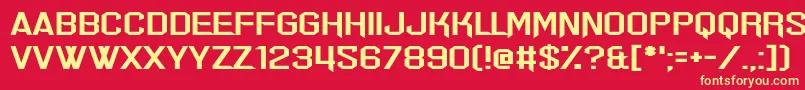 Err Hostess Font – Yellow Fonts on Red Background