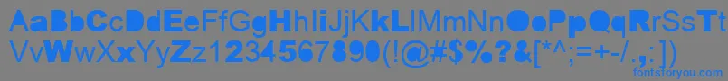 Czcionka ERROR    – niebieskie czcionki na szarym tle