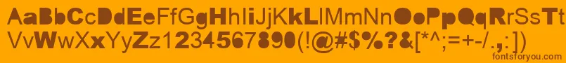 ERROR   -Schriftart – Braune Schriften auf orangefarbenem Hintergrund