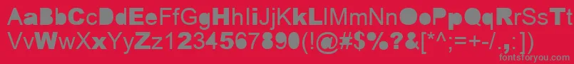 Czcionka ERROR    – szare czcionki na czerwonym tle