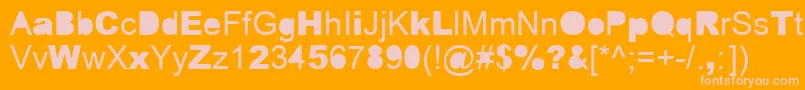 ERROR   -fontti – vaaleanpunaiset fontit oranssilla taustalla