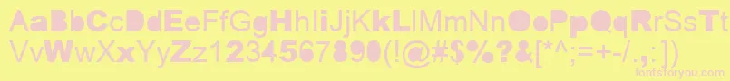 ERROR   -fontti – vaaleanpunaiset fontit keltaisella taustalla