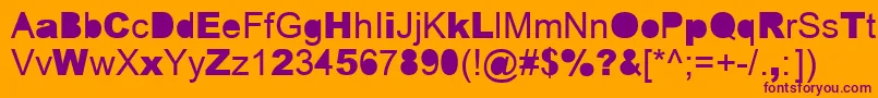 ERROR   -fontti – violetit fontit oranssilla taustalla