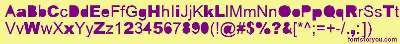 ERROR   -fontti – violetit fontit keltaisella taustalla
