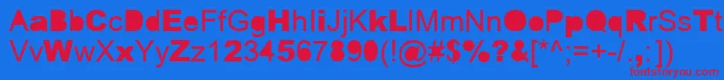 ERROR   -Schriftart – Rote Schriften auf blauem Hintergrund