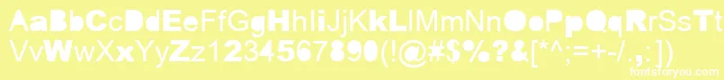 ERROR    Font – White Fonts on Yellow Background