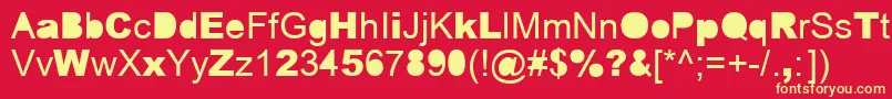 フォントERROR    – 黄色の文字、赤い背景