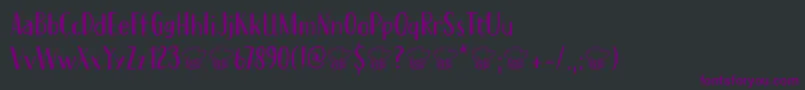 Шрифт Erstwhile DEMO – фиолетовые шрифты на чёрном фоне