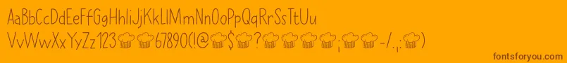 Erstwhile Line DEMO Font – Brown Fonts on Orange Background
